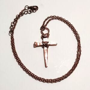 Cross Necklace Medieval Copper Christian Cross Crucifix Christmas Christmas Gift